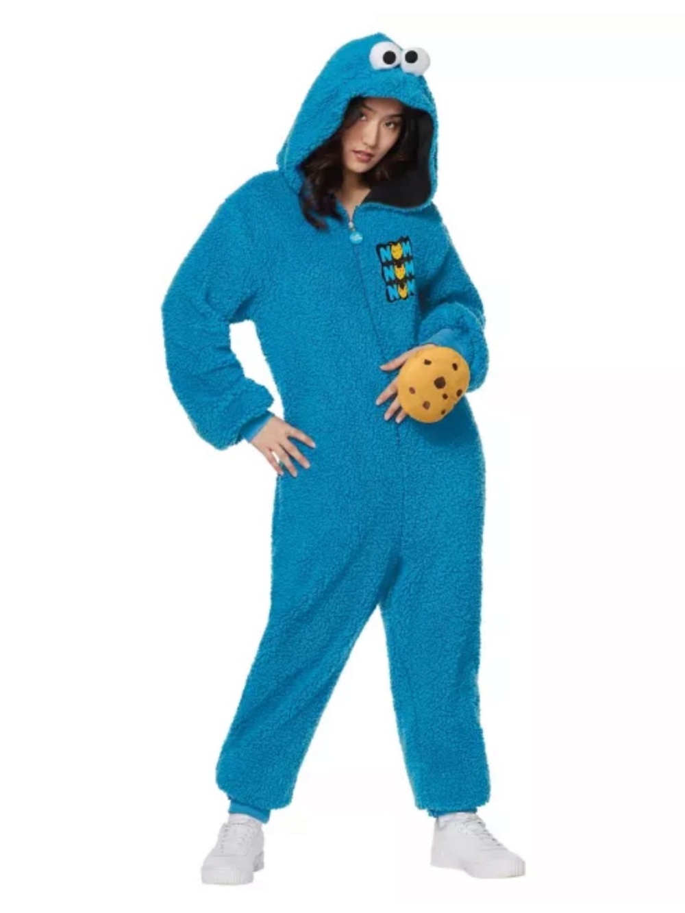 Adult Sesame Street Cookie Monster Onesie/Costume